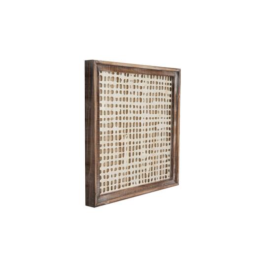 Hello Honey® 19.5" White Paper Designs in Wood Frames, 3ct.